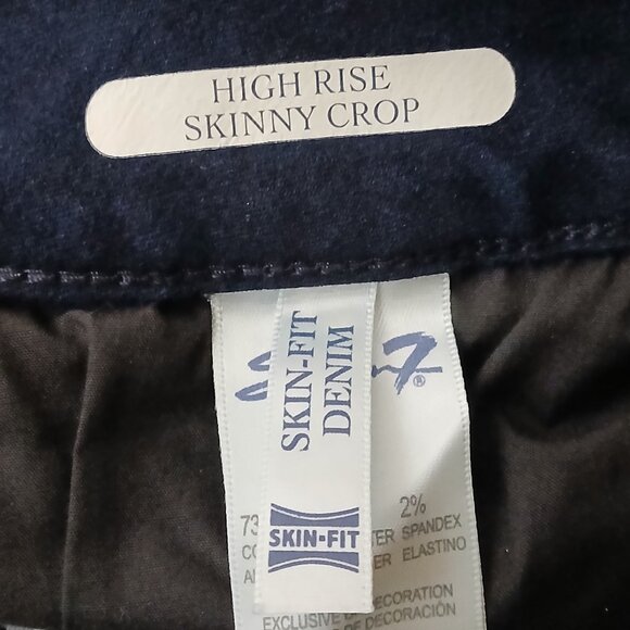 Seven 7 Jeans Size 8 High Rise Skinny Crop Ankle Skin Fit Blue Denim Stretch - Picture 7 of 9